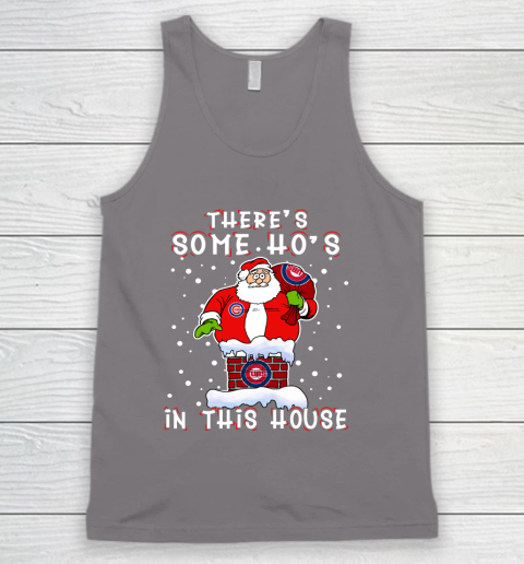Chicago Cubs Christmas There Is Some Hos In This House Santa Stuck In The Chimney MLB Tank Top 6