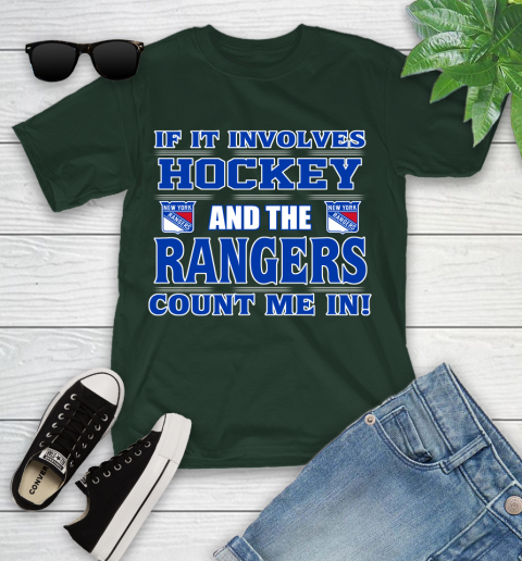 NHL If It Involves Hockey And The New York Rangers Count Me In Sports Youth T-Shirt 5