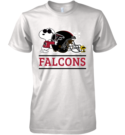 The Atlanta Falcons Joe Cool And Woodstock Snoopy Mashup Premium Men's T-Shirt