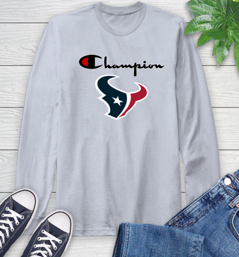 NFL Football Houston Texans Champion Shirt Long Sleeve T-Shirt 4