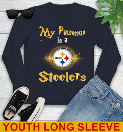 NFL Football Harry Potter My Patronus Is A Pittsburgh Steelers Youth Long Sleeve 2