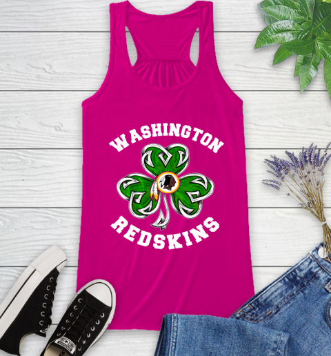 NFL Washington Redskins Three Leaf Clover St Patrick's Day Football Sports Racerback Tank 7