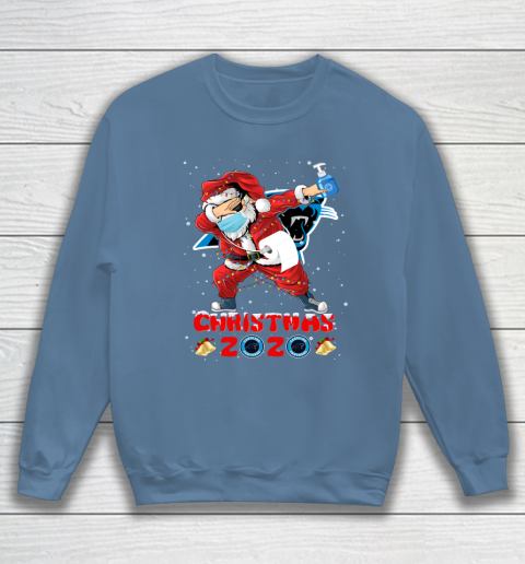 Carolina Panthers Funny Santa Claus Dabbing Christmas 2020 NFL Sweatshirt 6