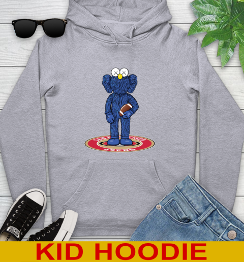 NFL Football San Francisco 49ers Kaws Bff Blue Figure Shirt Youth Hoodie 6