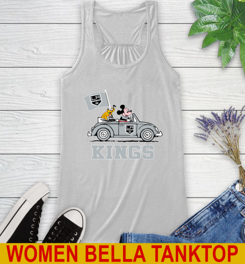 NHL Hockey Los Angeles Kings Pluto Mickey Driving Disney Shirt Racerback Tank