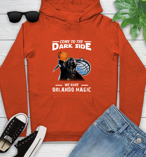 NBA Come To The Dark Side We Have Orlando Magic Star Wars Darth Vader Basketball Youth Hoodie 4