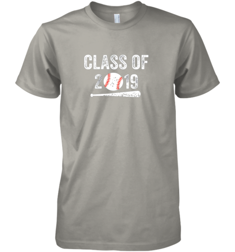 wlnk class of 2019 vintage shirt graduation baseball gift senior premium guys tee 5 front light grey