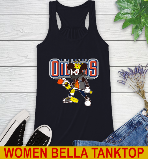 Edmonton Oilers NHL Hockey Mickey Peace Sign Sports Racerback Tank 10