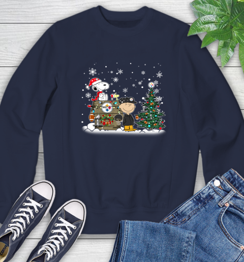 NFL Pittsburgh Steelers Snoopy Charlie Brown Christmas Football Super Bowl Sports Sweatshirt 2
