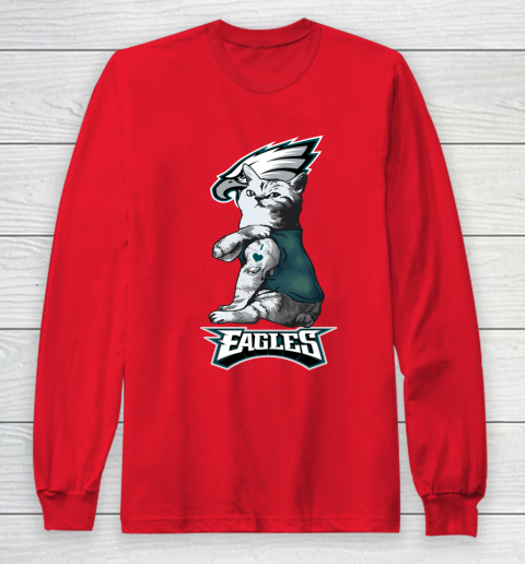 NFL Football My Cat Loves Philadelphia Eagles Long Sleeve T-Shirt 7