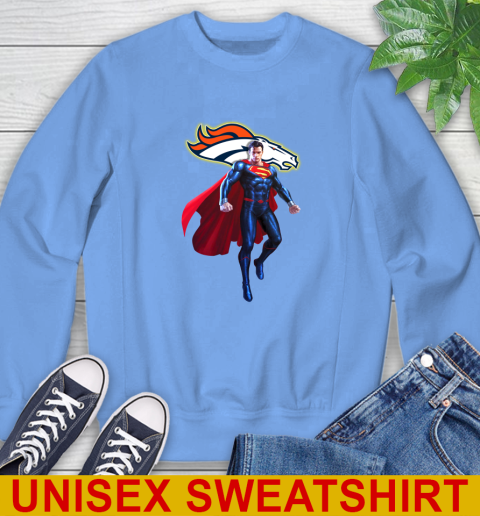 NFL Superman DC Sports Football Denver Broncos Sweatshirt 11