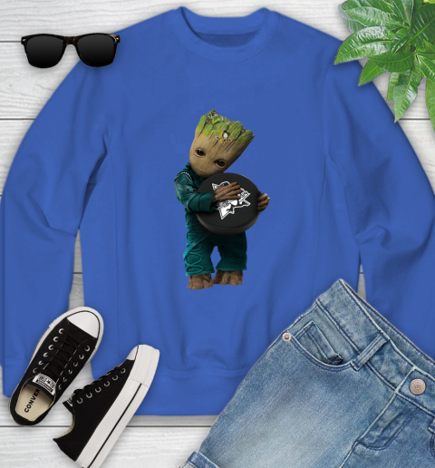 NHL Groot Guardians Of The Galaxy Hockey Sports Pittsburgh Penguins Youth Sweatshirt 8