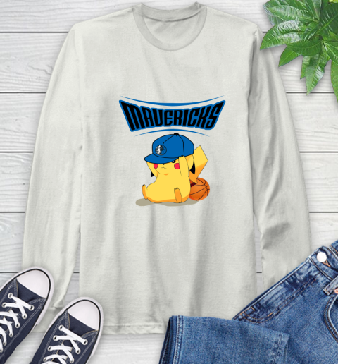 NBA Pikachu Basketball Sports Dallas Mavericks Long Sleeve T-Shirt 12