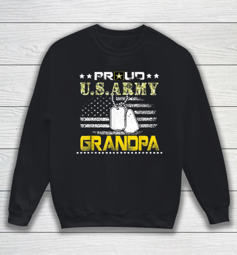 Grandpa Funny Gift Apparel  Vintage Proud Grandpa Usarmy Veteran Flag Gif Sweatshirt