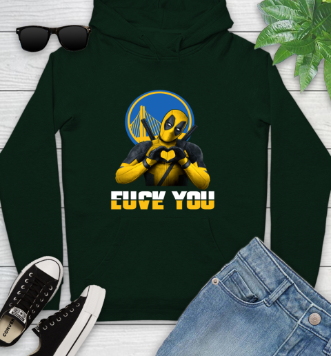 NBA Golden State Warriors Deadpool Love You Fuck You Basketball Sports Youth Hoodie 14
