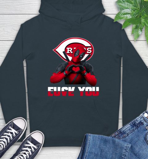 MLB Cincinnati Reds Deadpool Love You Fuck You Baseball Sports Hoodie 7