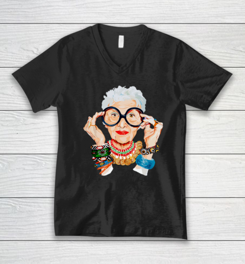 Iris Apfel V-Neck T-Shirt