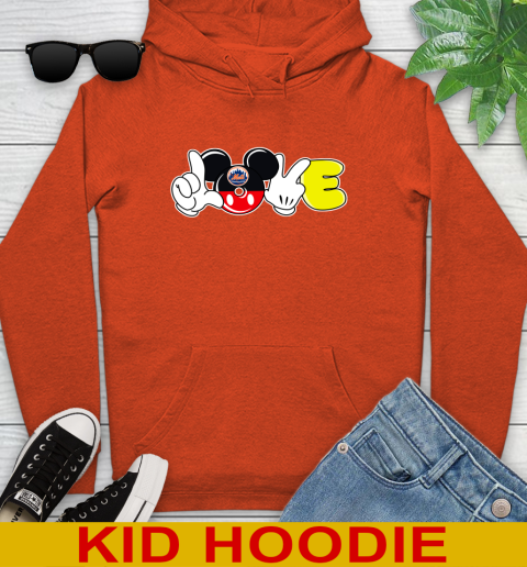 New York Mets MLB Baseball Love Mickey Disney Sports Youth Hoodie 5