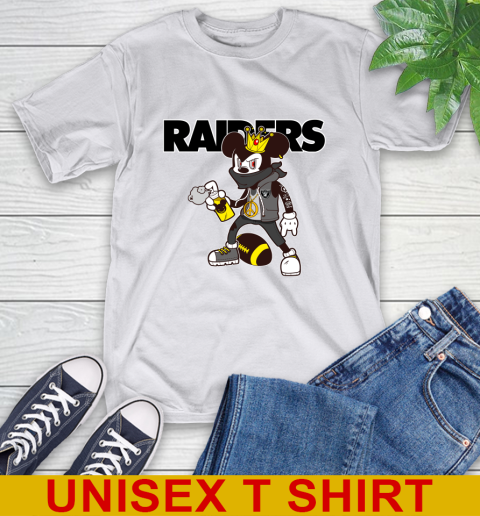 Oakland Raiders NFL Football Mickey Peace Sign Sports T-Shirt 12