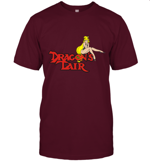 tjqo dragons lair daphne baseball shirts jersey t shirt 60 front maroon