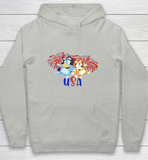 Blueys 4th of July Red White And Blue America Youth Hoodie