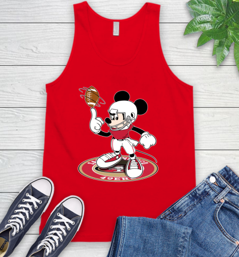 NFL Football San Francisco 49ers Cheerful Mickey Disney Shirt Tank Top 6