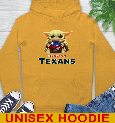 NFL Football Houston Texans Baby Yoda Star Wars Shirt Hoodie 3