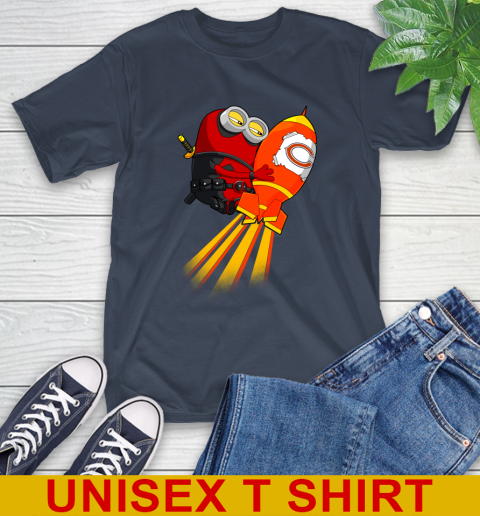 NFL Football Chicago Bears Deadpool Minion Marvel Shirt T-Shirt 3