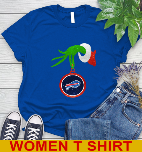Buffalo Bills Grinch Merry Christmas NFL Football Women's T-Shirt 9