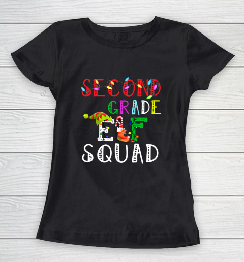 Christmas Elf Squad Second Grade Teacher Shirt Gift Women's T-Shirt