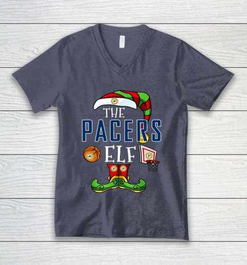 Indiana Pacers Christmas ELF Funny NBA V-Neck T-Shirt 7