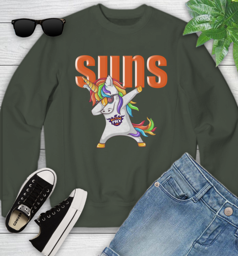 Phoenix Suns NBA Basketball Funny Unicorn Dabbing Sports Youth Sweatshirt 10