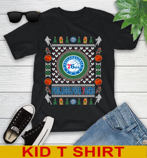 Philadelphia 76ers Merry Christmas NBA Basketball Loyal Fan Youth T-Shirt