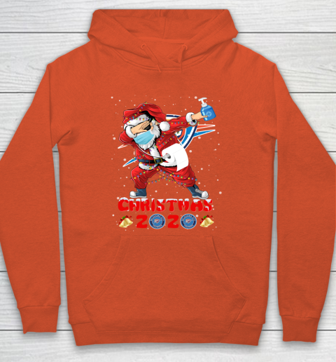Oklahoma City Thunder Funny Santa Claus Dabbing Christmas 2020 NBA Hoodie 3