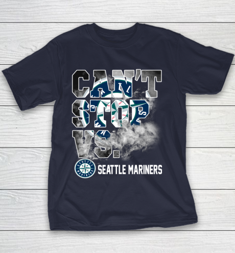 MLB Seattle Mariners Baseball Can't Stop Vs Mariners Youth T-Shirt 2