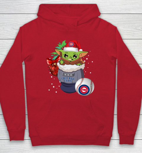 Chicago Cubs Christmas Baby Yoda Star Wars Funny Happy MLB Hoodie 10