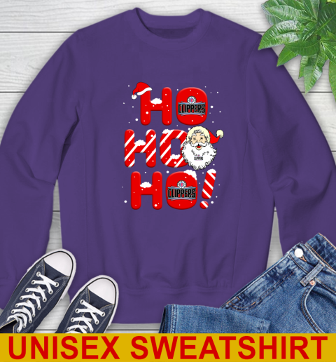 LA Clippers NBA Basketball Ho Ho Ho Santa Claus Merry Christmas Shirt Sweatshirt 4
