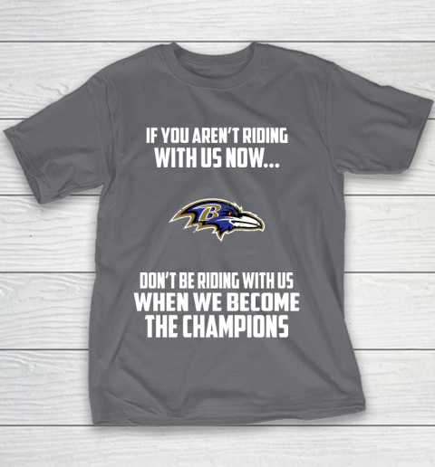NFL Baltimore Ravens Football We Become The Champions Youth T-Shirt 5