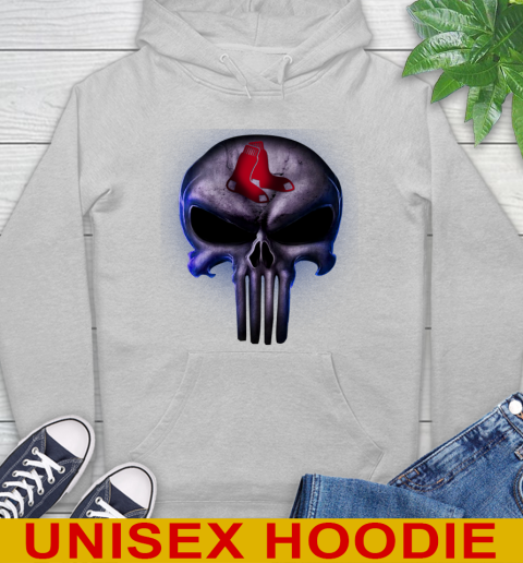 Boston Red Sox MLB Baseball Punisher Skull Sports Hoodie 6