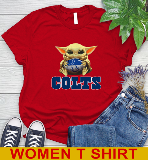 NFL Football Indianapolis Colts Baby Yoda Star Wars Shirt Women's T-Shirt 10