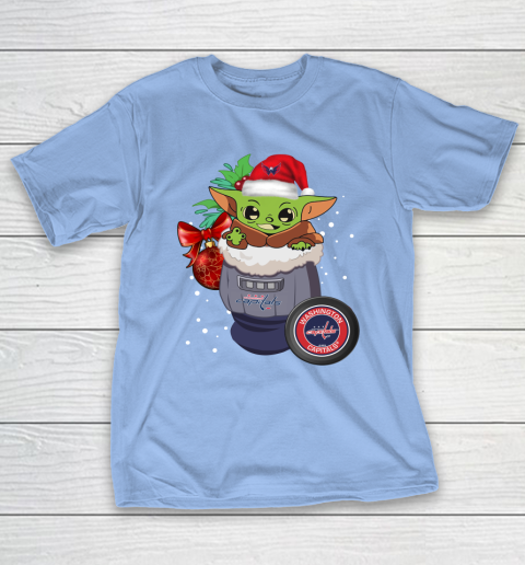 Washington Capitals Christmas Baby Yoda Star Wars Funny Happy NHL T-Shirt 11