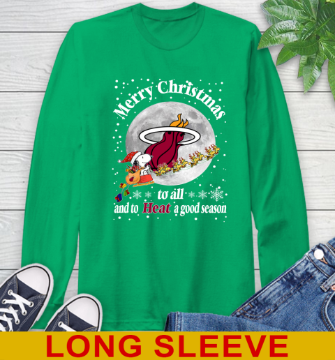 Miami Heat Merry Christmas To All And To Heat A Good Season NBA Basketball Sports Long Sleeve T-Shirt 8