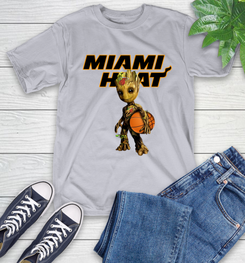 Miami Heat NBA Basketball Groot Marvel Guardians Of The Galaxy T-Shirt 6