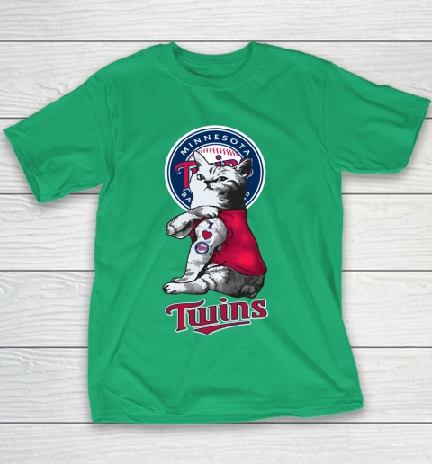 MLB Baseball My Cat Loves Minnesota Twins Youth T-Shirt 3