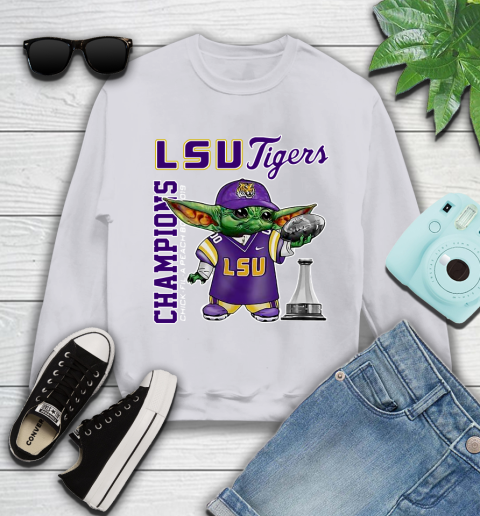 Baby Yoda LSU Tigers Champion Shirt 116