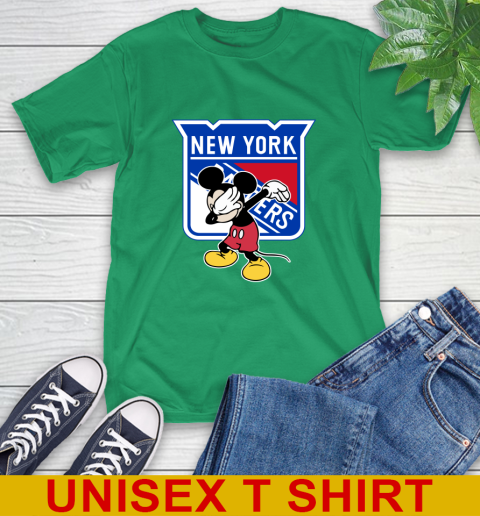New York Rangers NHL Hockey Dabbing Mickey Disney Sports T-Shirt 7