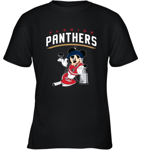 Mickey Florida Panthers With The Stanley Cup Hockey NHL Youth T-Shirt
