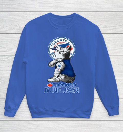 MLB Baseball My Cat Loves Toronto Blue Jays Youth Sweatshirt 6