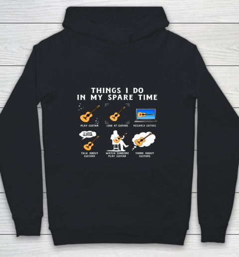 Things I Do In My Spare Time Guitar Player Guitar Lover Youth Hoodie