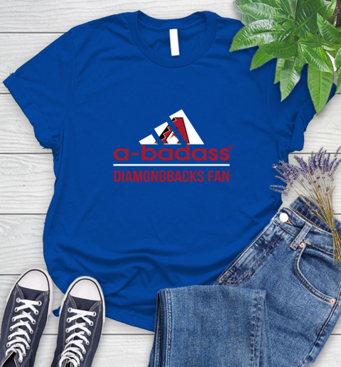 MLB A Badass Arizona Diamondbacks Fan Adidas Baseball Sports Women's T-Shirt 12